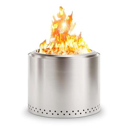 Smokeless Fire Pit 19.7 inch with Removable Ash Pan