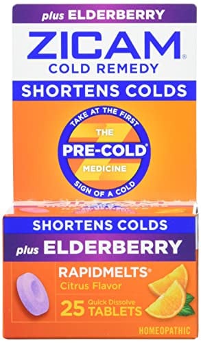 Zicam Cold Remedy RapidMelts Quick-Dissolve Tablets 25-Count (Elderberry) Deal