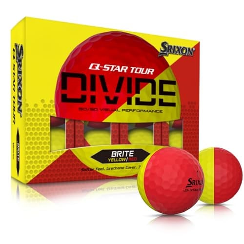 Srixon Q-Star Tour Divide Golf Balls, Red/Yellow (New Gen) Deal