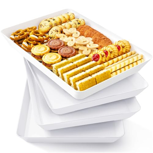Lifewit Plastic Serving Trays 4-Pack (14x10)