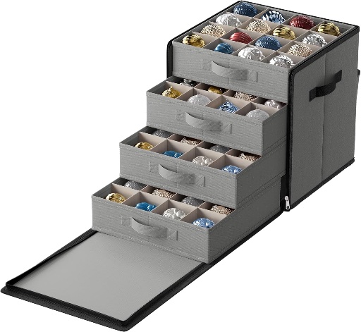 SONGMICS Christmas Ornament Storage Box 64 Slots
