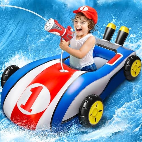 Inflatable Ride-on Pool Toys with Water Gun