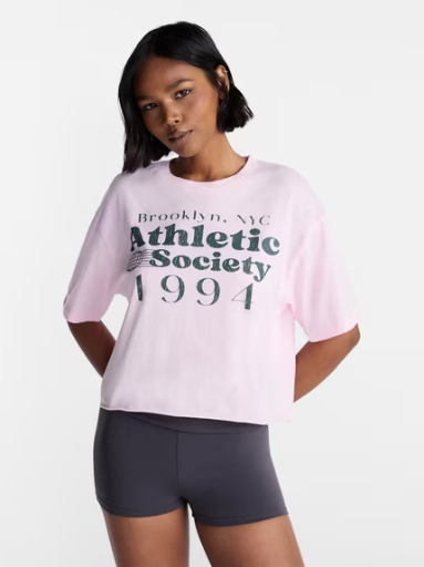 No Boundaries Boxy Cropped Graphic Tee
