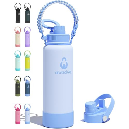 avodvo 40oz Water Bottle with Two Lid