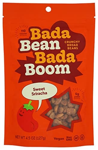 6-Pack 4.5-Oz Bada Bean Bada Boom Roasted Broad Fava Bean Snacks (Sweet Sriracha) Deal