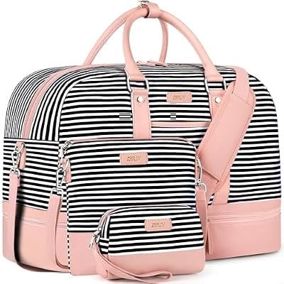 3-Piece Weekender Bag Set with Shoe Compartment Deal