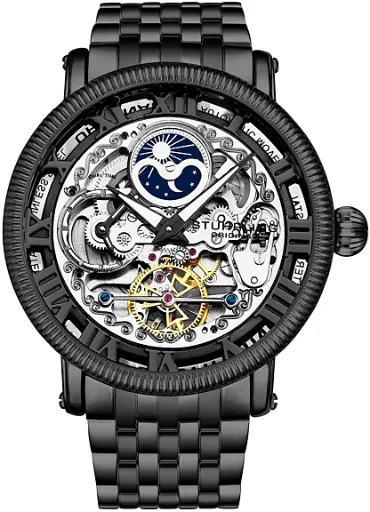 Stuhrling Original Model 3922 Mens Skeleton Automatic Stainless Steel Bracelet Watch Deal