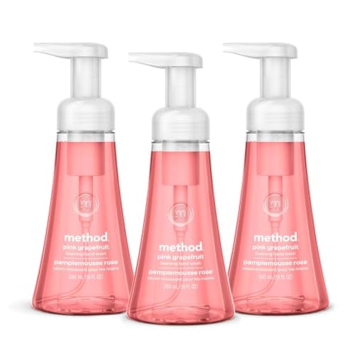 3-Pack 10oz. Method Biodegradable Foaming Hand Soap (Pink Grapefruit Scent)