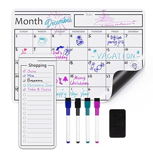 Amazon Basics Magnetic Dry Erase Whiteboard Calendar 12"x17" Deal