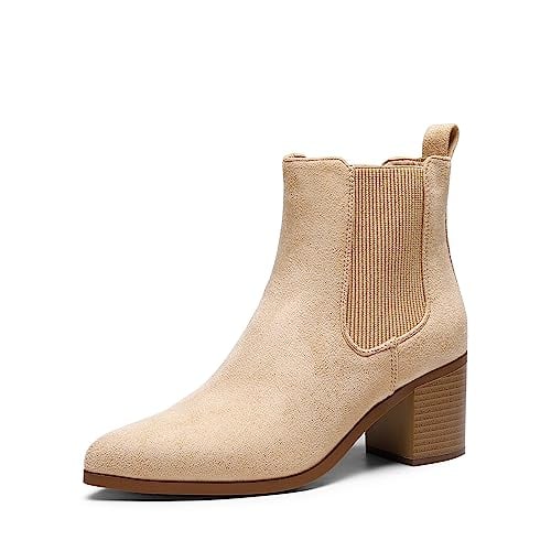 DREAM PAIRS Women’s Chelsea Heeled Ankle Boots