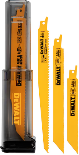 DEWALT ToughCase Bi-metal Wood/Metal cutting Demolition Reciprocating Saw Blade Set 16-Pack