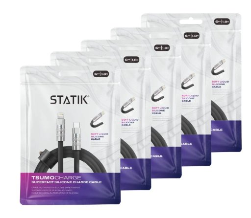 Statik TsumoCharge 6-Feet USB-C to Lightning Cable 5-Pack
