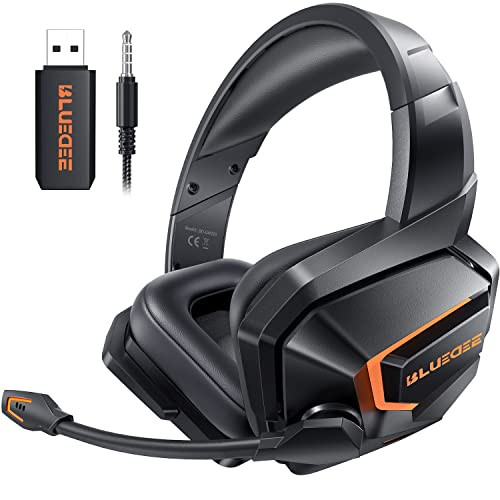 DEEBOX Wireless Gaming Headset with Mic (Black/Orange)