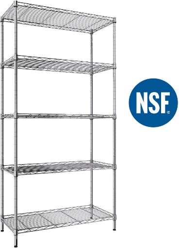 Ktaxon 5-Tier Wire Shelving Unit 30" W x 14" D x 60" H