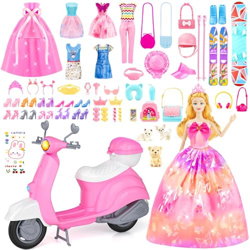 Glisiol 67Pcs Doll Clothes and Accessories with Doll