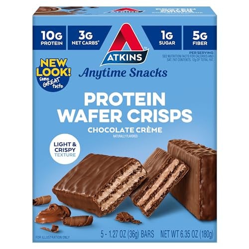 Atkins Protein Wafer Crisps Chocolate Crème 2-Count 5-Bars Deal
