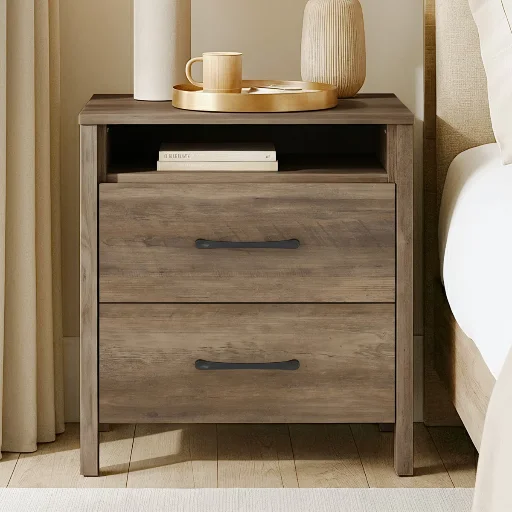 Wade Logan Allysyn 22.7" 2 Drawer Nightstand