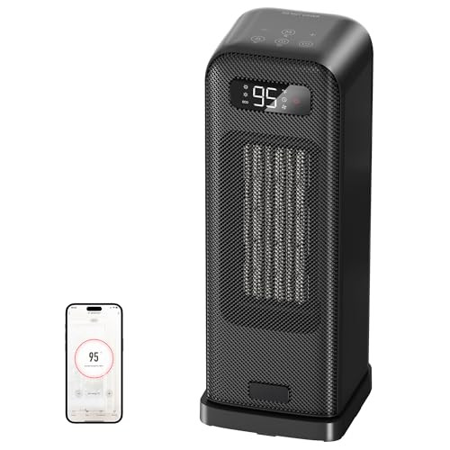 Smart Portable Electric Heater with Thermostat, WiFi and Voice Control