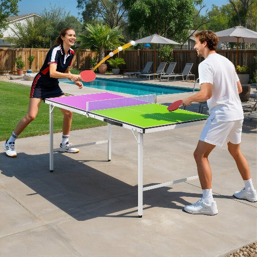 SEGMART 5' Foldable Ping Pong Table with Net