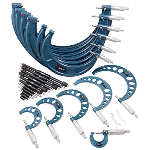 Dasqua 0-12" 12 Piece Half Round Outside Micrometer Set