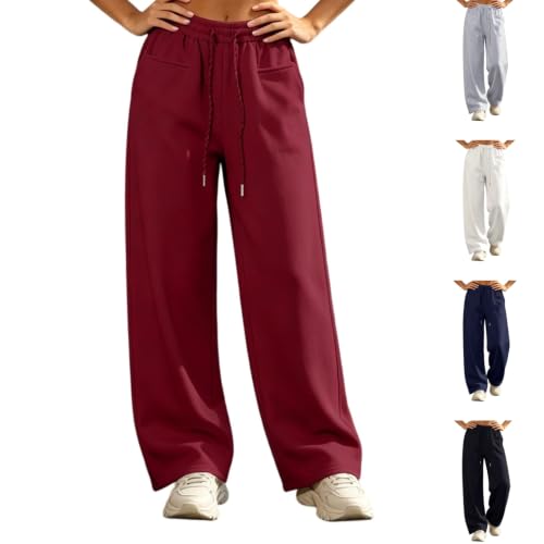 Wide Leg Drawstring Elastic Waist Sweatpants