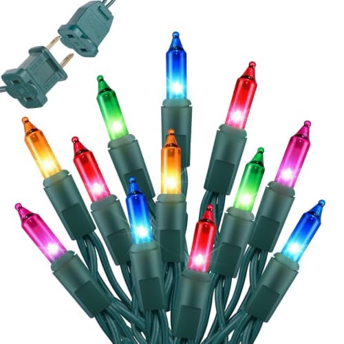 Multi-Colored Christmas Incandescent Mini String Lights 100 Count