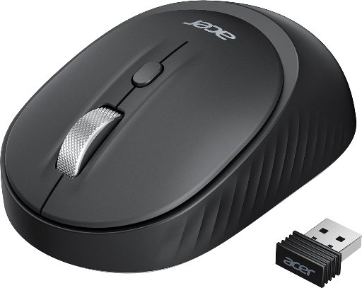 acer Dual-Mode 1600DPI Silent Bluetooth Wireless Mouse (BT5.2 + 2.4GHz)