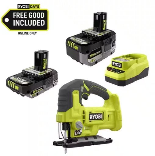 Ryobi ONE+ 18V HIGH PERFORMANCE Kit w/ 4.0 Ah Battery, 2.0 Ah Battery, Charger, & FREE ONE+ Cordless Jig Saw Deal