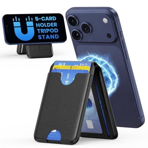 Nepagz MagSafe 5-Card RFID iPhone Wallet w/ Adjustable Stand (Black) Deal