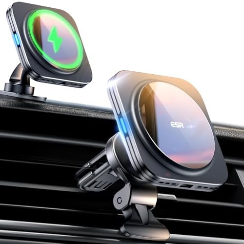ESR 15W MagSafe Car Mount Charger Wireless Phone Holder Mount Deal