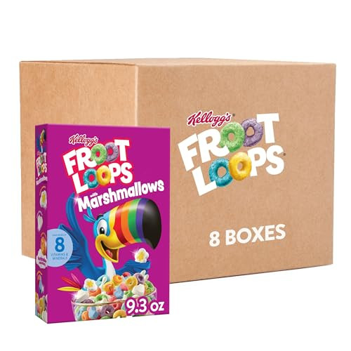 8-Pack 9.3-Oz Froot Loops Breakfast Cereal (Original with Marshmallows)