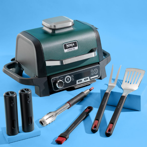 Ninja Woodfire Pro Outdoor Smoker Grill and Probe w/ Cover (Gray)