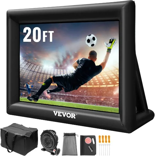 VEVOR 20' Inflatable Projector Screen w/ 350W Air Blower Deal