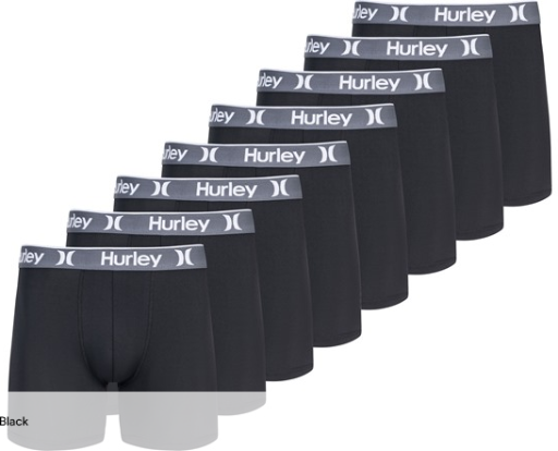 Hurley Men’s 8-Pack Boxer Briefs