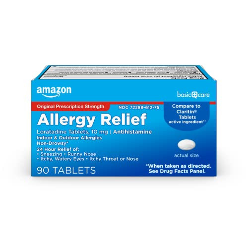 Amazon Basic Care Allergy Relief Loratadine Tablets 10 mg 90 Count