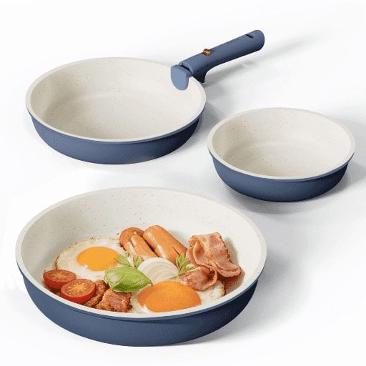 Carote 4-Piece Nonstick Cookware Set w/ Detachable Handles Deal