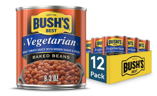 12 Pack of Bush's Best Canned Baked Beans, 8.3 Oz. Cans
