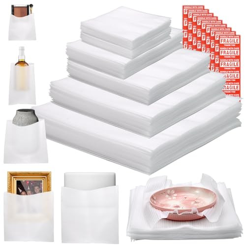 100-Pack Packing Moving Foam Sheets & Pouches