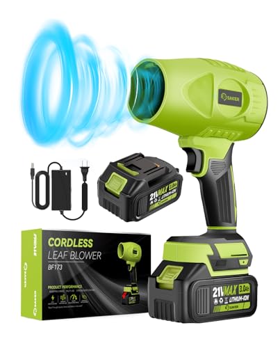 Saker 180,000 RPM Cordless Leaf Blower w/ 2x 4.0Ah Batteries Deal