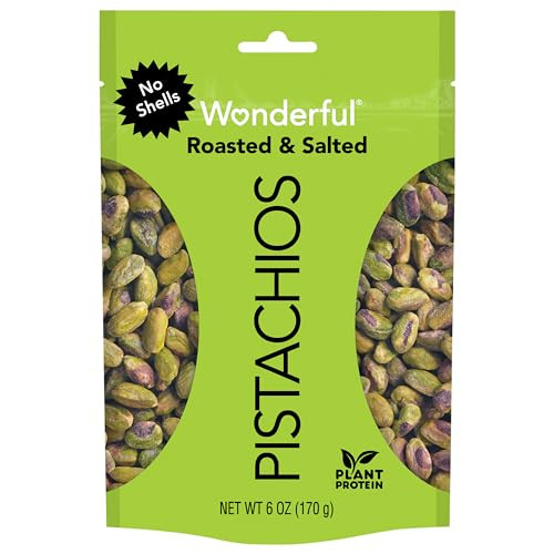 Wonderful Pistachios No Shells, Roasted & Salted Nuts 6-Oz