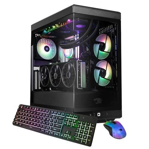iBUYPOWER Y40 PRO Black Gaming PC: Ryzen 9 9900X, RX 9070XT, 32GB DDR5, 2TB SSD