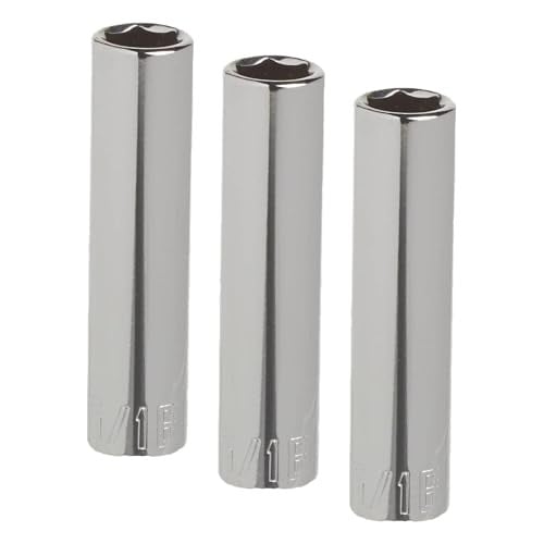 CRAFTSMAN 3-Pack Deep Socket, SAE, 1/4-Inch Drive, 5/16-Inch, 6-Point