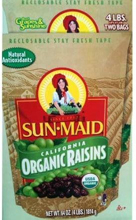 Sun Maid Organic Raisins 4-Lbs Deal