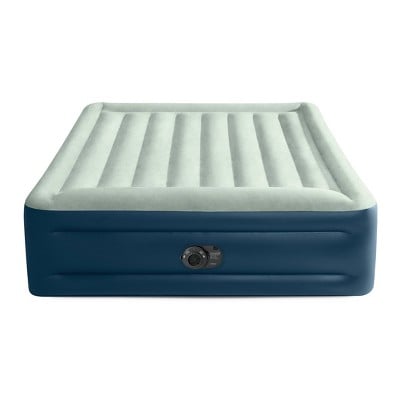 Intex 18" Pillow Rest Queen Air Mattress w/ Built-In Electric Pump