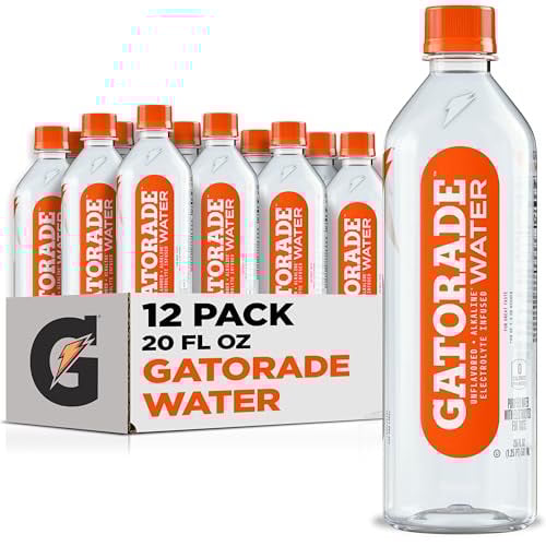 Gatorade Electrolyte Infused Alkaline PH 7.5+ Water 12-Pack 20-Oz Deal