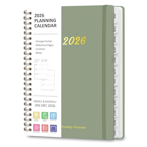 ROZZBY 2026 Weekly/Monthly Planner A5 6.3" x 8.5"