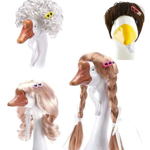 4 Pcs Porch Goose Wigs