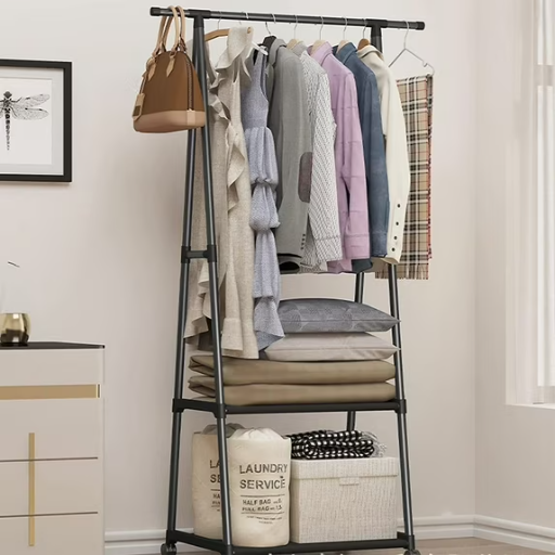 2-Tier Triangle Garment Rack w/ Wheels Deal