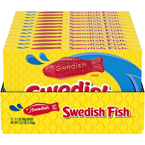 Swedish Fish Soft & Chewy Candy, 12 – 3.1 oz Boxes