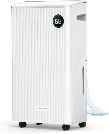 PHILODECO 4500 Sq.Ft Dehumidifier with Drain Hose Max 80 Pint